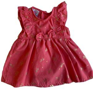 🐎 3/$15 | Pink with Gold Horses Baby Girl Dress